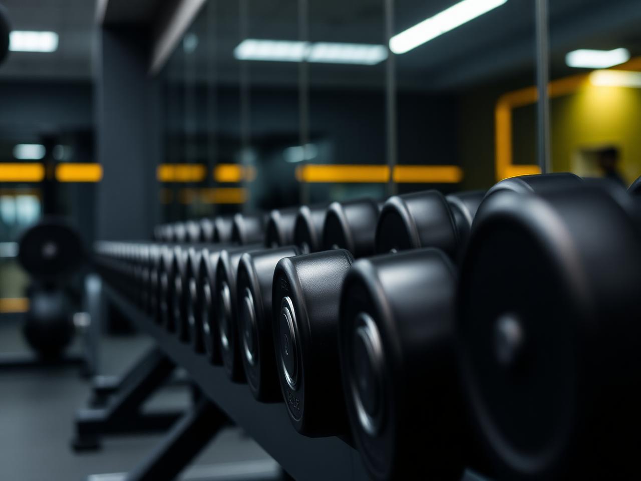 Dumbbell rack at Charge Up Gym