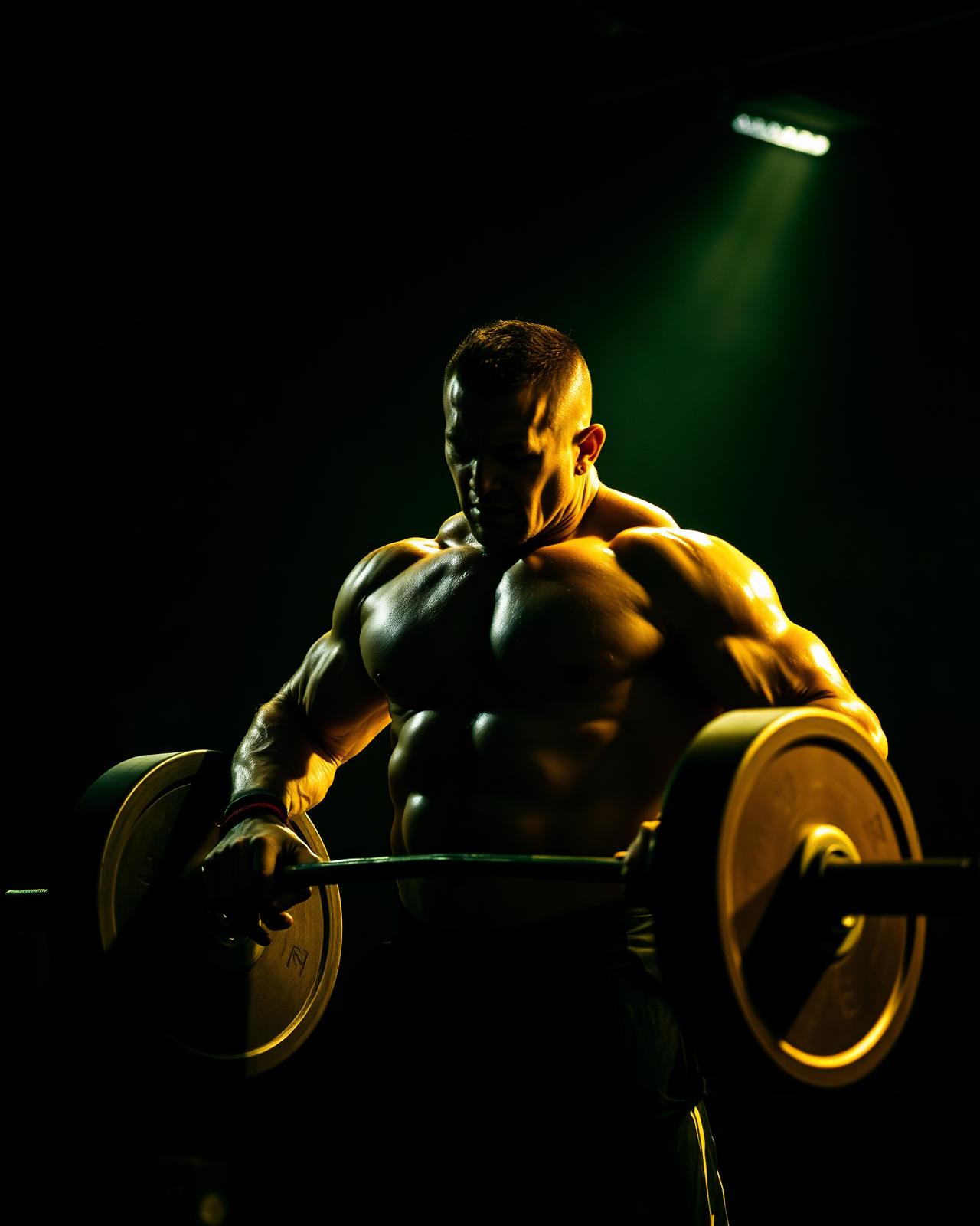 Lifter performing a barbell curl